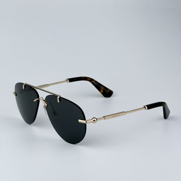 Burberry BE3151 110987 BRAND NEW Sunglasses Gold Dark Grey Pilot Unisex - Picture 6 of 11